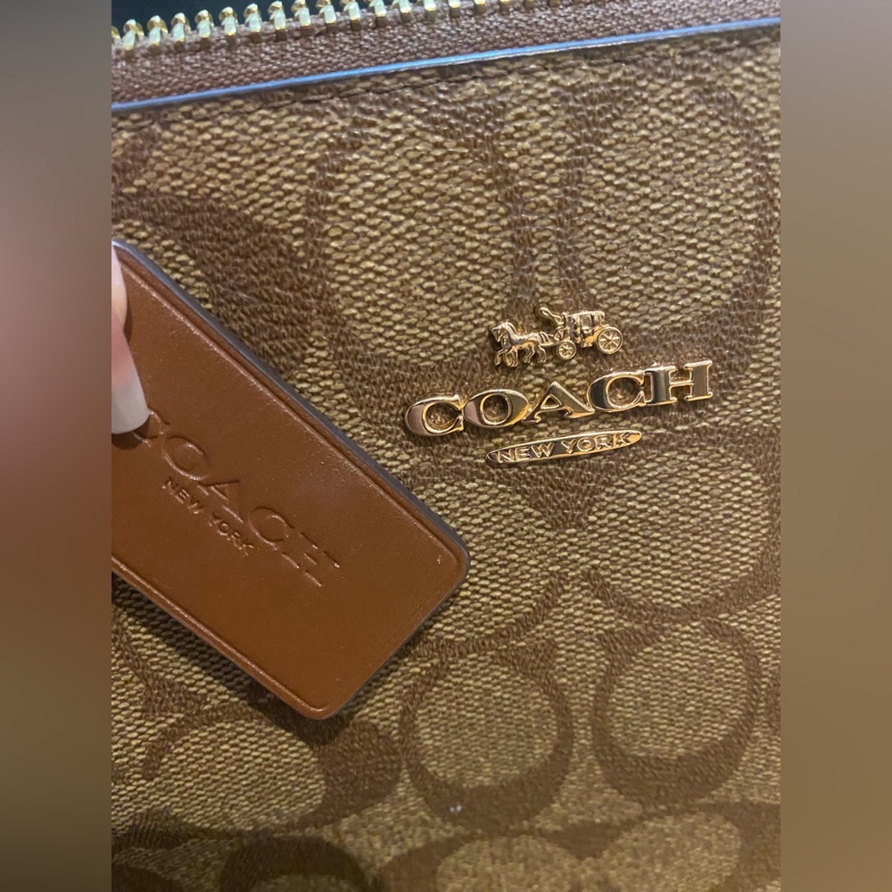Coach Tan Signature Tote Bag - Picture 6 of 6